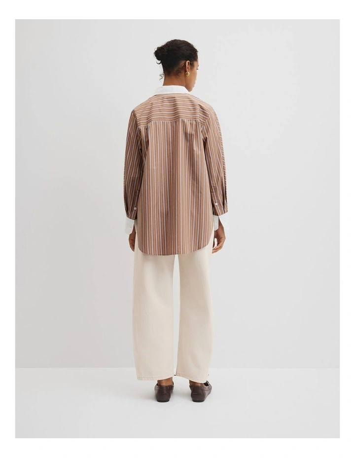 Dolman Striped Shirt in Caramel Stripe image 4