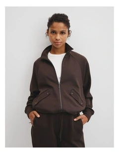 Soft Track Jacket in Cocoa Bean