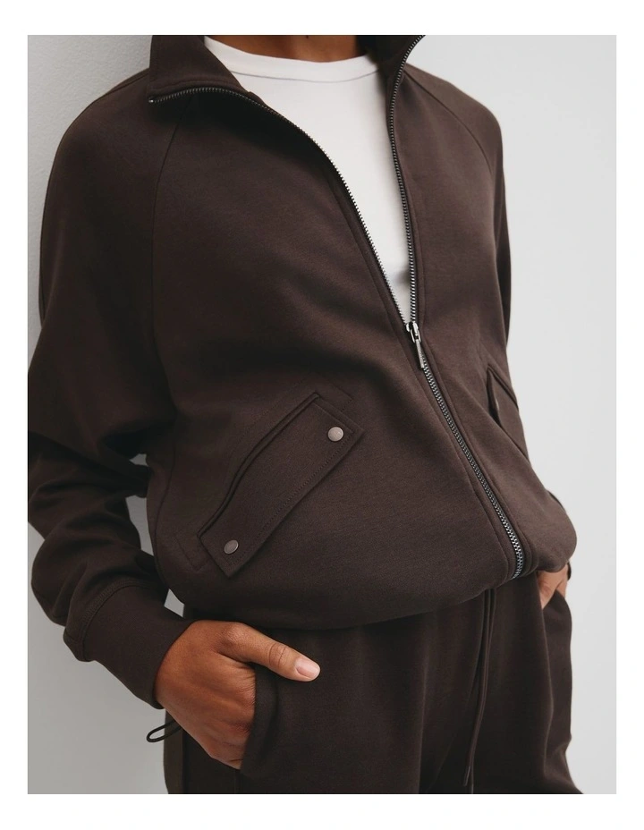 Soft Track Jacket in Cocoa Bean image 2