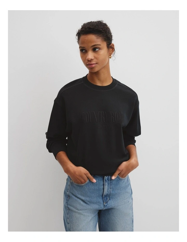 Australian Cotton Sweat in Black image 1