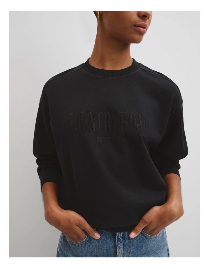 Australian Cotton Sweat in Black image 2