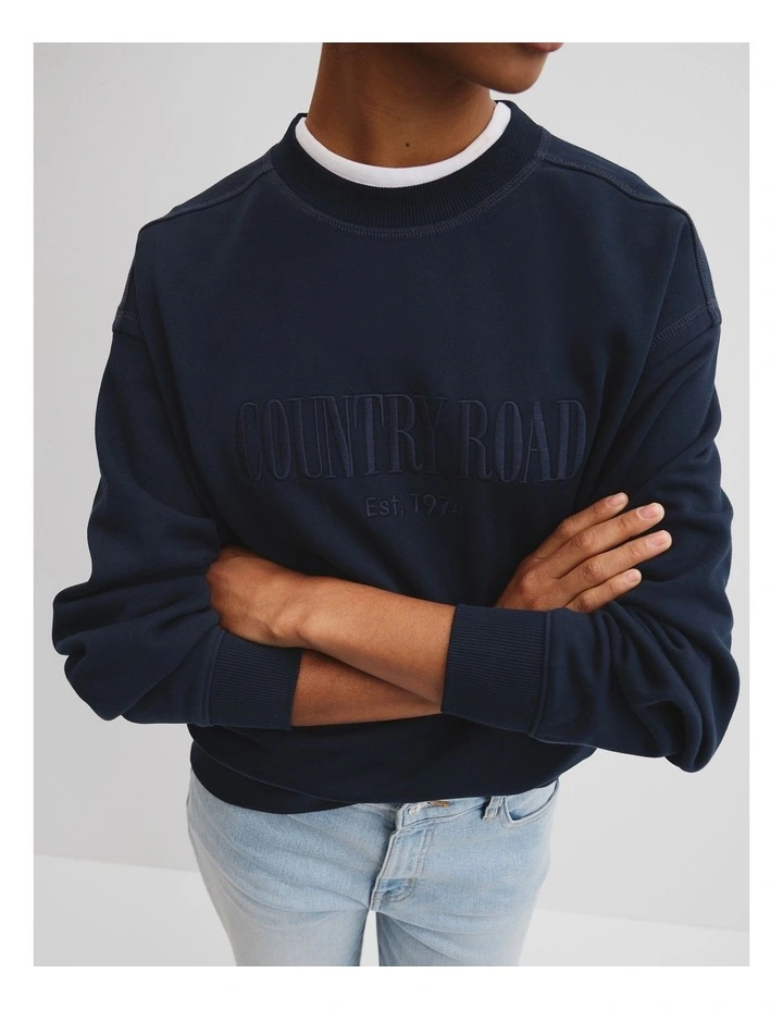 Australian Cotton Sweat in Navy image 2