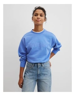 Australian Cotton Sweat in Vista Blue