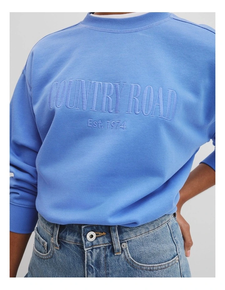 Australian Cotton Sweat in Vista Blue image 2