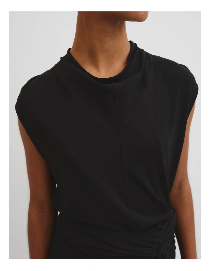 Crepe Jersey T-shirt in Black image 2