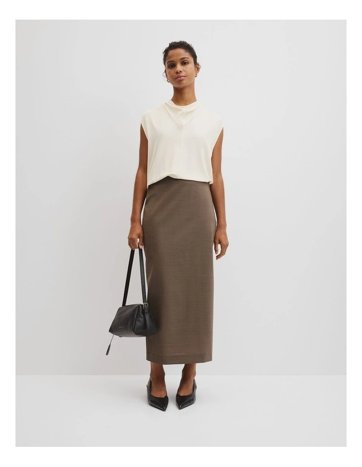 Crepe Jersey T-shirt in Antique White image 3