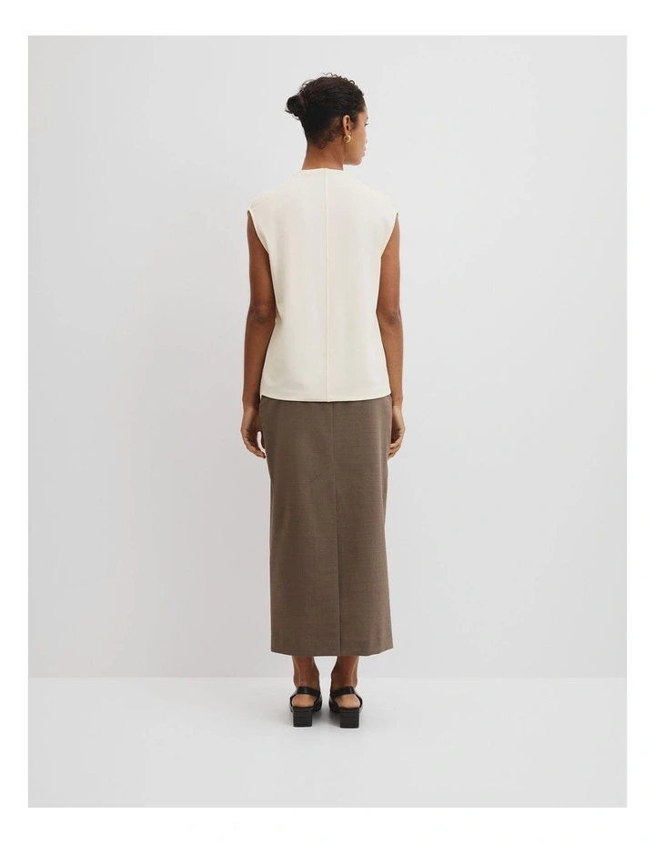 Crepe Jersey T-shirt in Antique White image 4