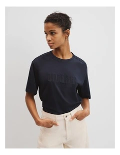 Australian Cotton T-shirt in Navy