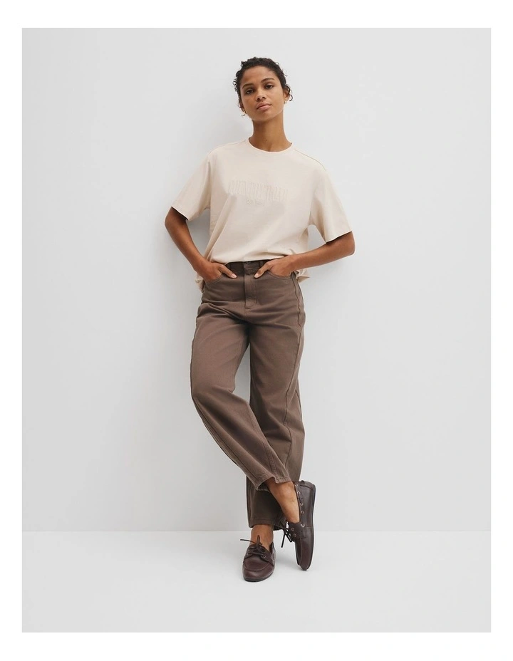 Australian Cotton T-shirt in Almond image 3