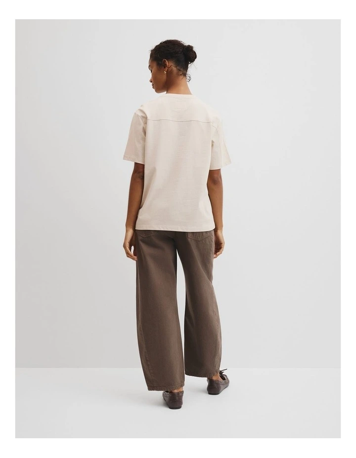 Australian Cotton T-shirt in Almond image 4