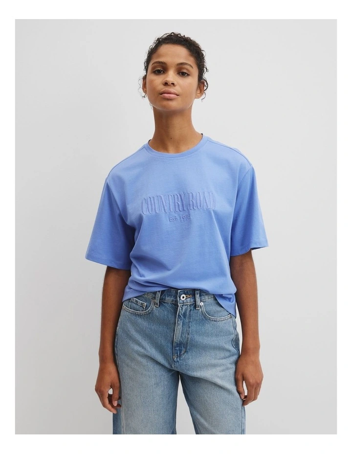 Australian Cotton T-shirt in Vista Blue image 2