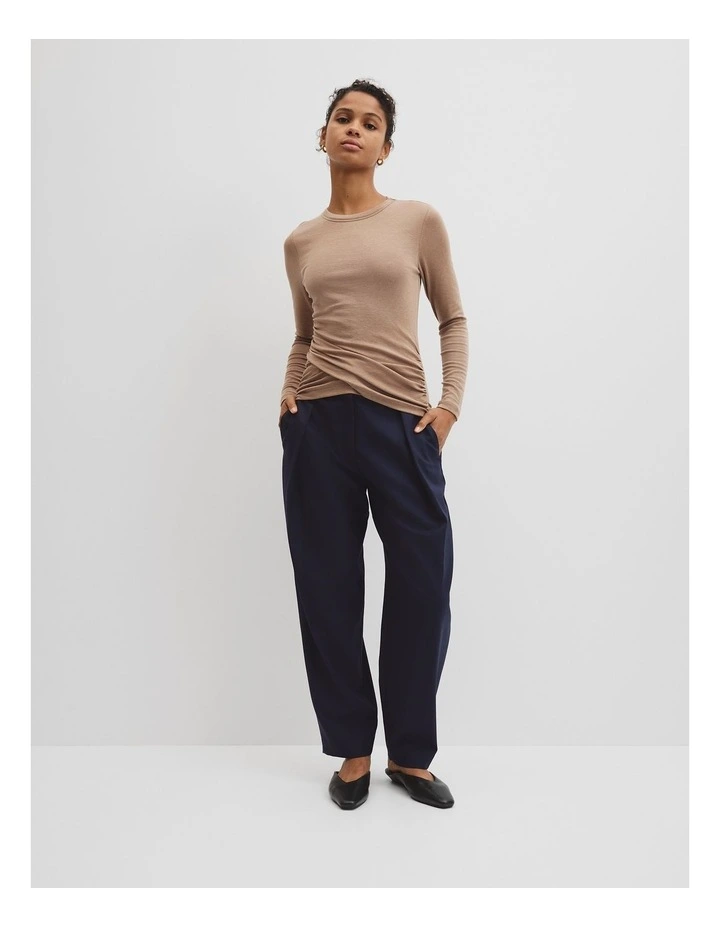 Jersey Wrap Top in Birch image 3