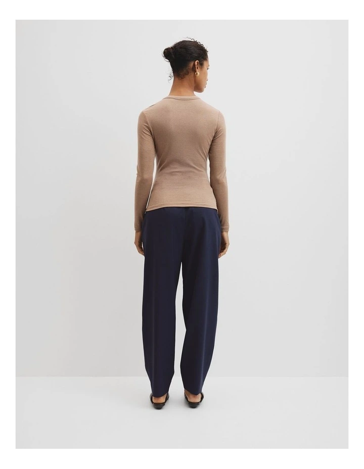 Jersey Wrap Top in Birch image 4