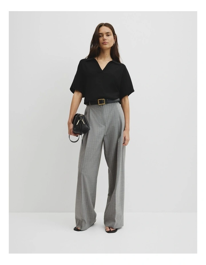 Compact Knit Polo in Black image 4