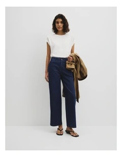 Refined High Rise Wide Leg Jean in Ink Wash
