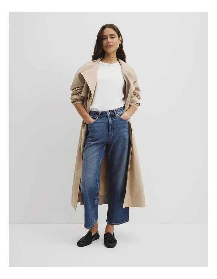 Classic High Rise Wide Leg Jean in Washed Indigo image 1