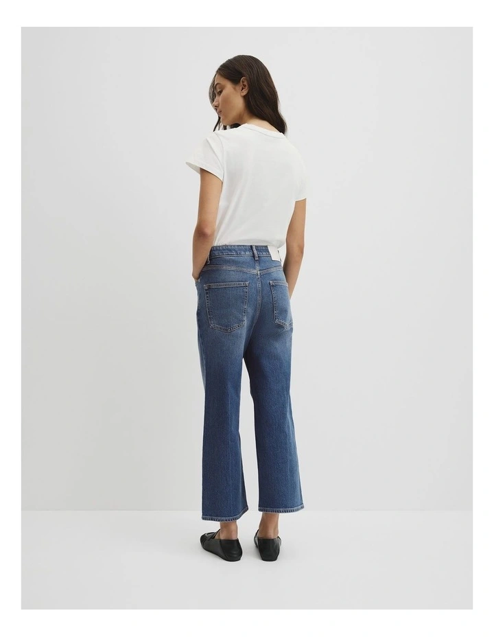 Classic High Rise Wide Leg Jean in Washed Indigo image 5