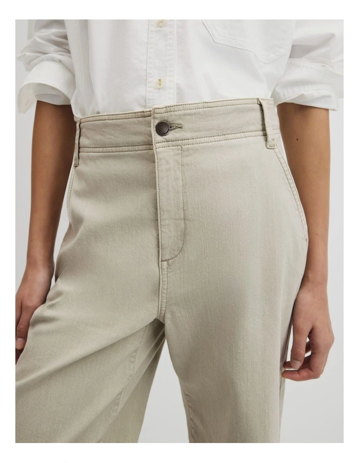 Refined High Rise Wide Leg Jean in Sage Green image 3