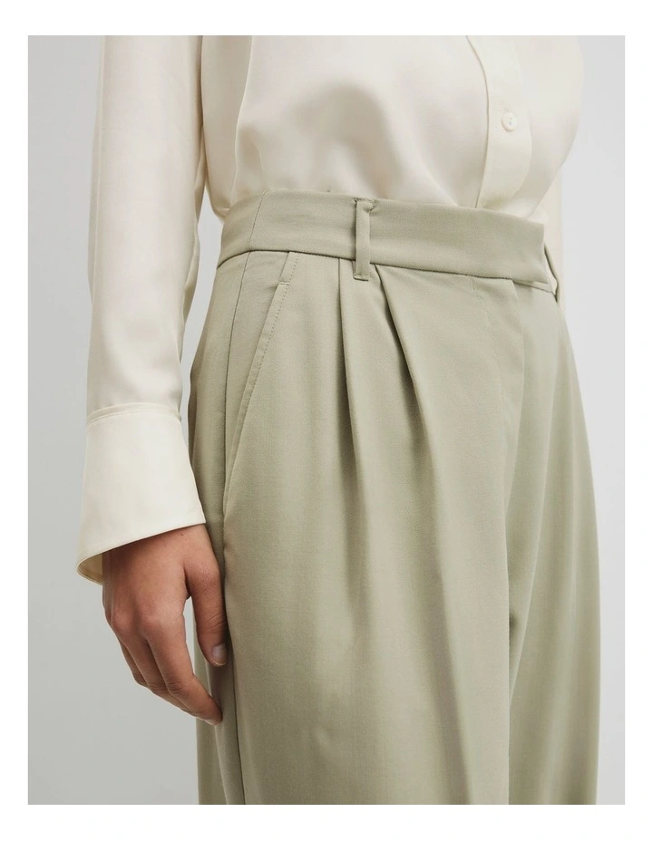 Wool Blend Tailored Pant in Pistachio image 3