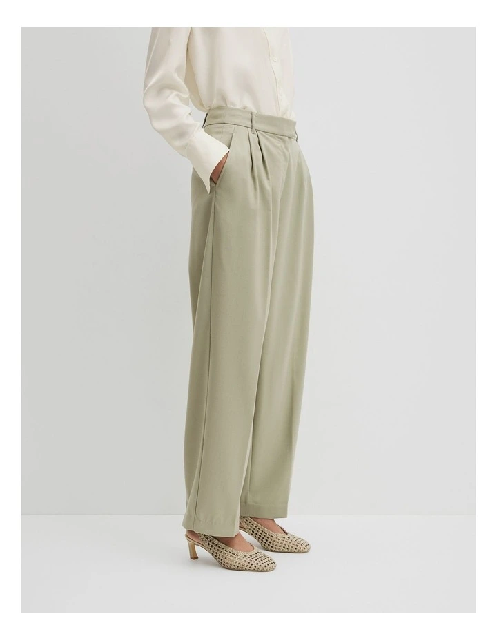 Wool Blend Tailored Pant in Pistachio image 4