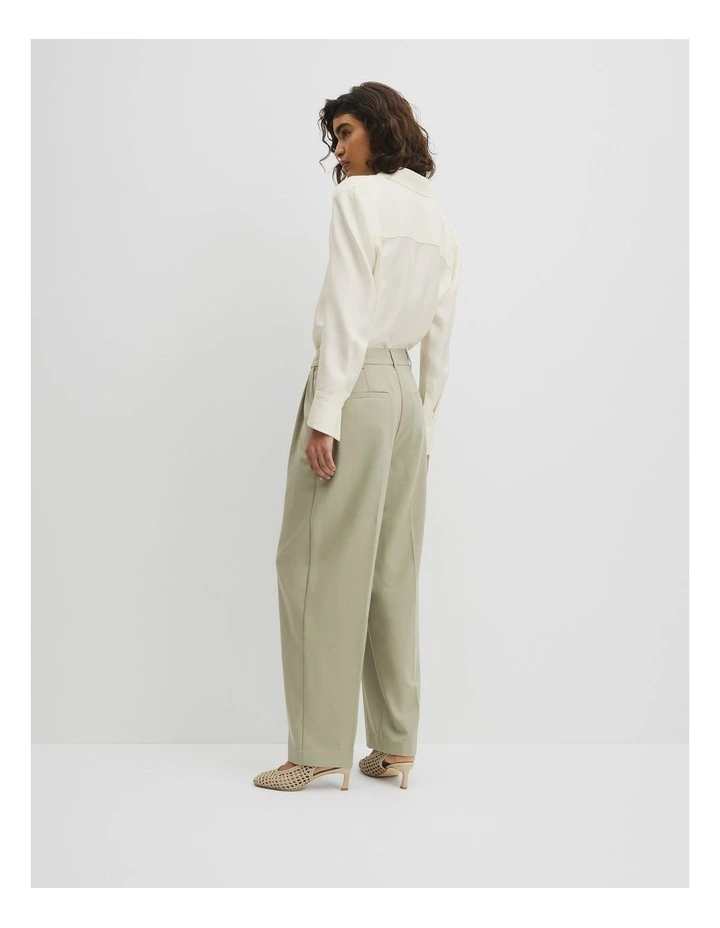 Wool Blend Tailored Pant in Pistachio image 5