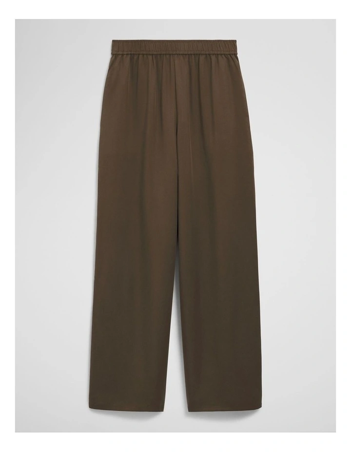 Pull-on Cupro Pant in Deep Khaki image 2