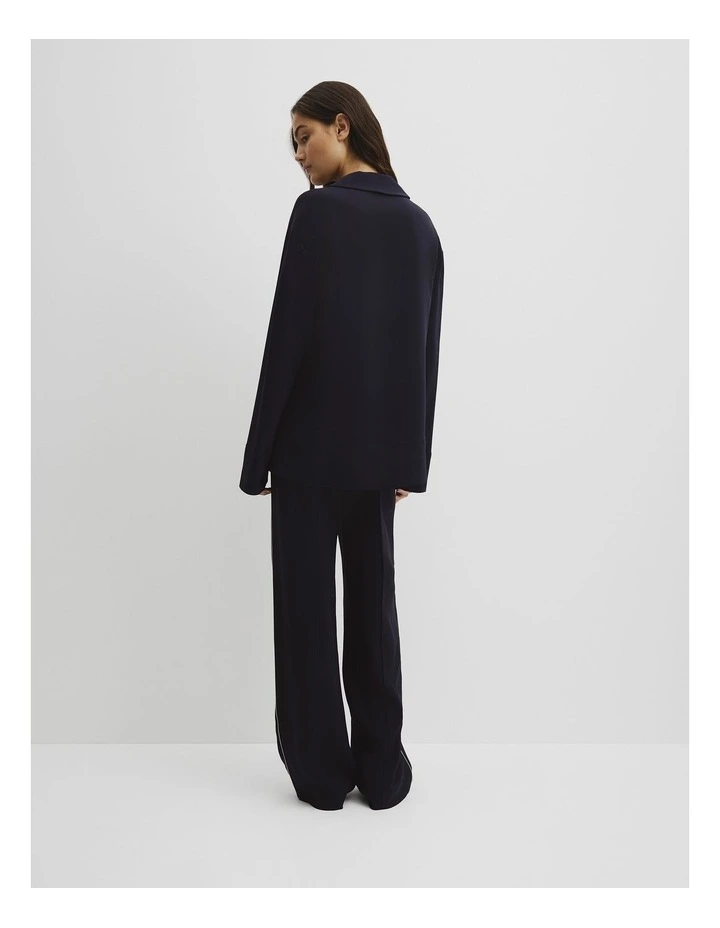 Crepe Rugby Shirt in Navy image 5