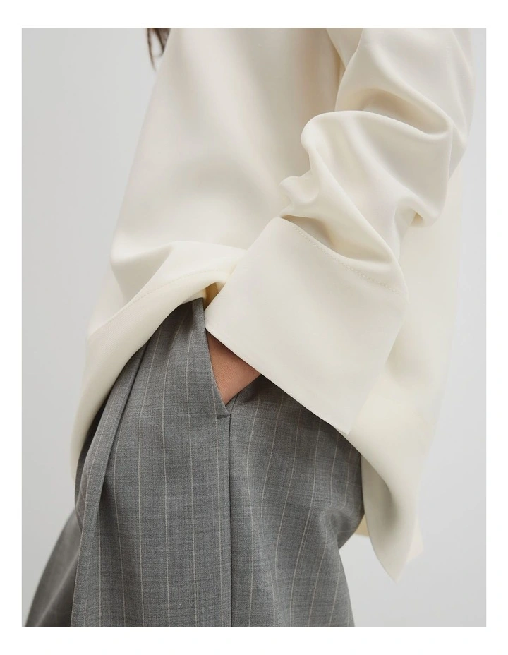 Crepe Rugby Shirt in Blanc image 3