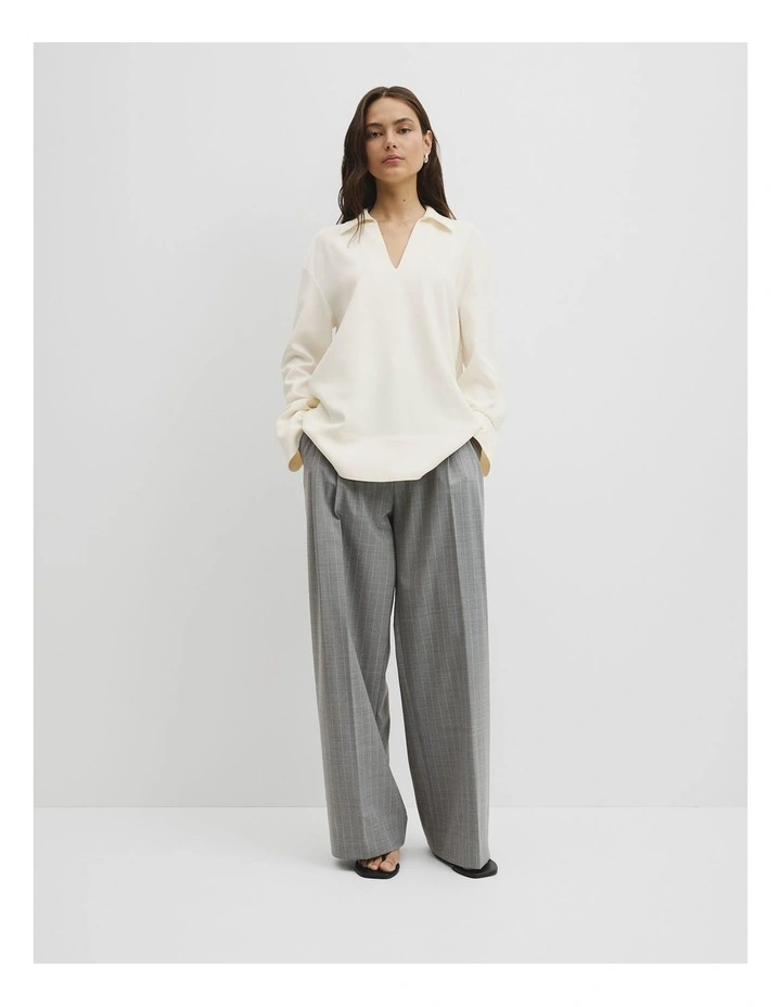 Crepe Rugby Shirt in Blanc image 4