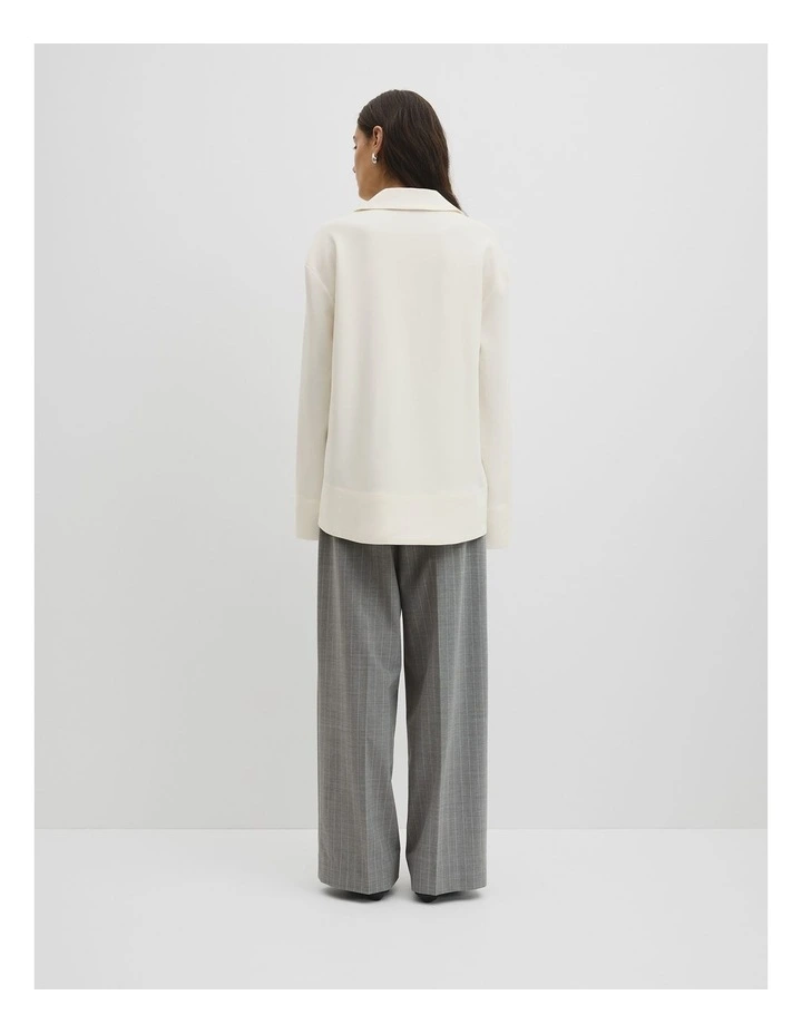 Crepe Rugby Shirt in Blanc image 5