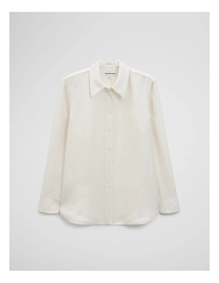 Silk Shirt in Antique White image 2
