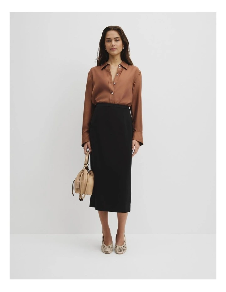 Silk Shirt in Deep Chestnut image 4