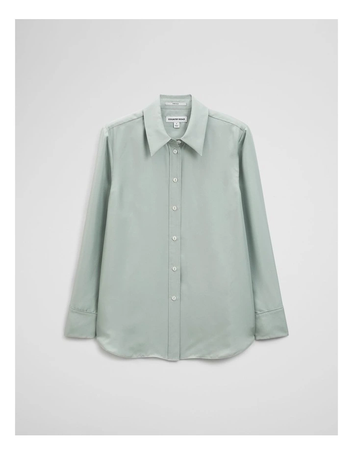 Silk Shirt in Sage Mist image 2