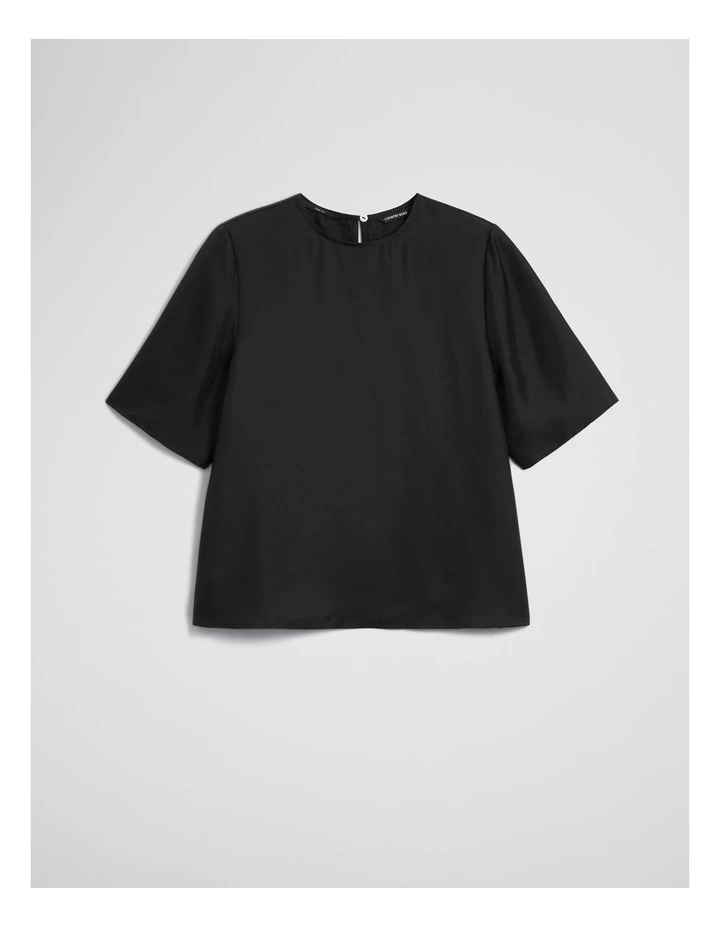 Silk Tee in Black image 2