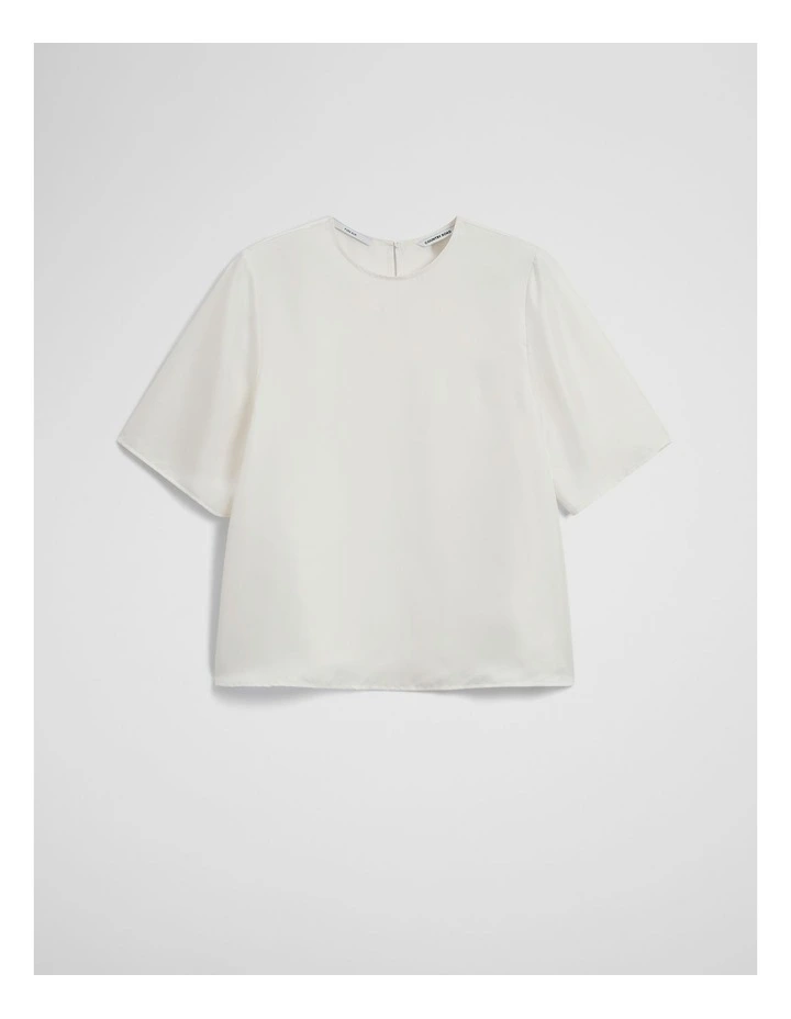 Silk Tee in Antique White image 2