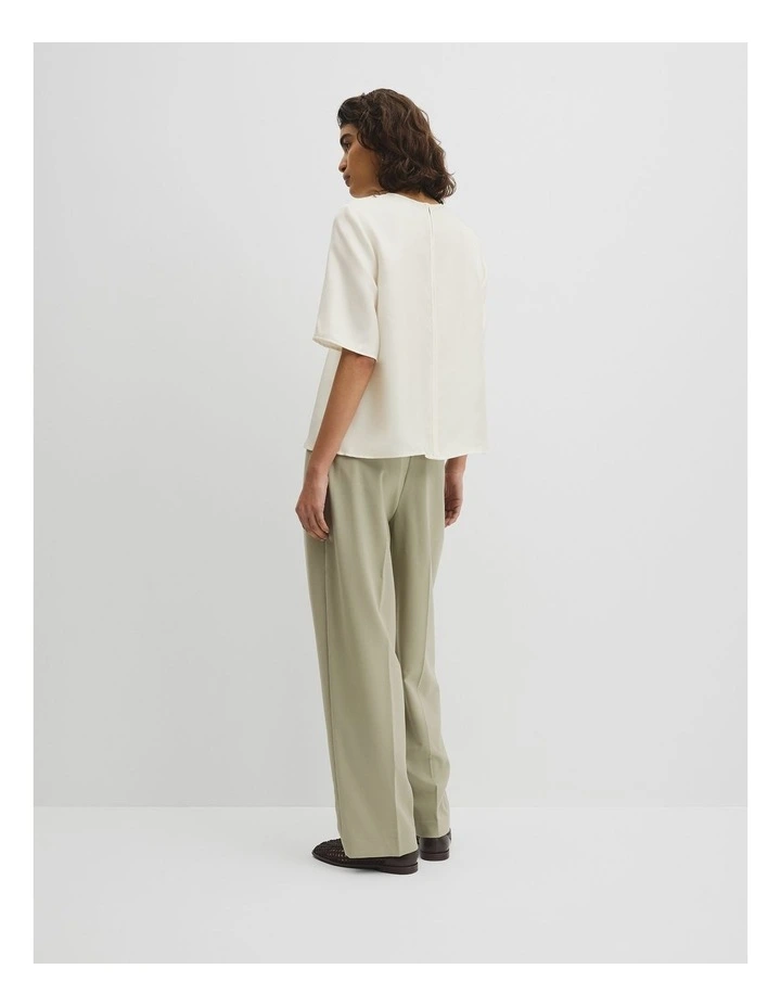 Silk Tee in Antique White image 5