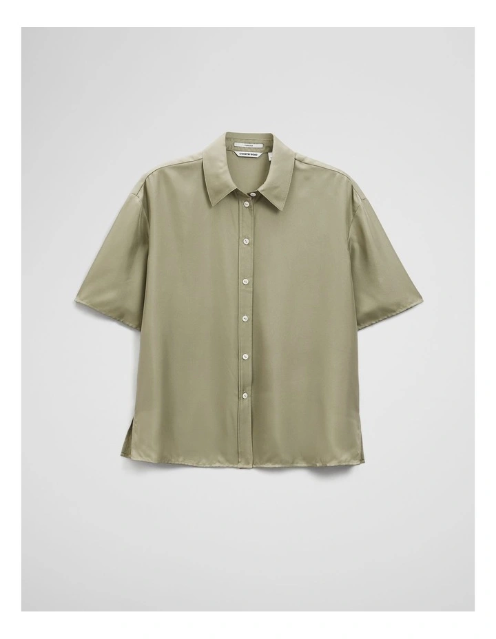 SS Silk Shirt in Pistachio image 2