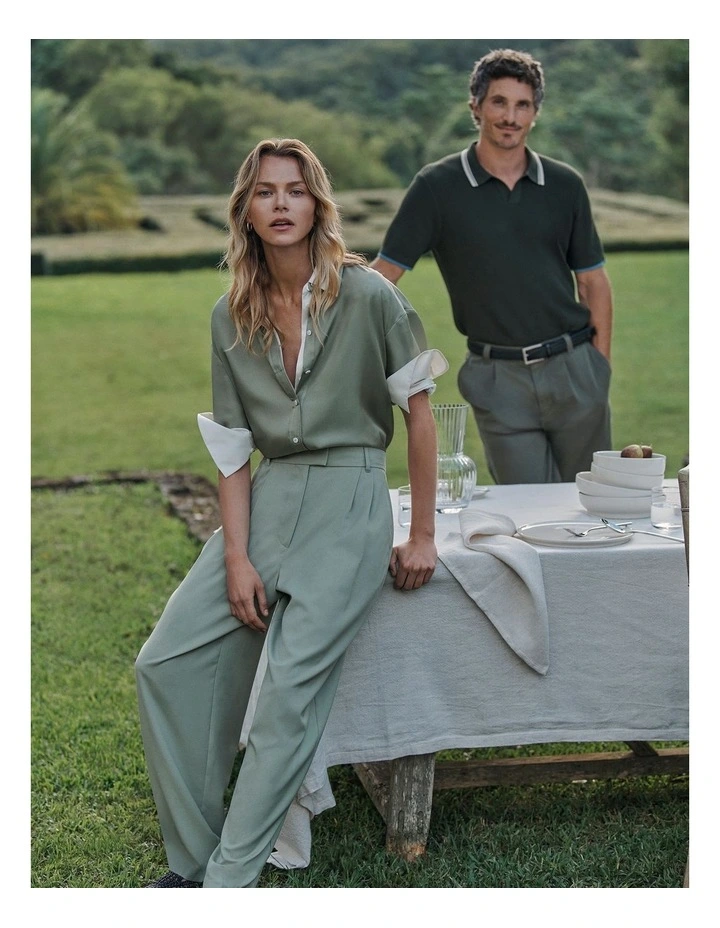 SS Silk Shirt in Pistachio image 6