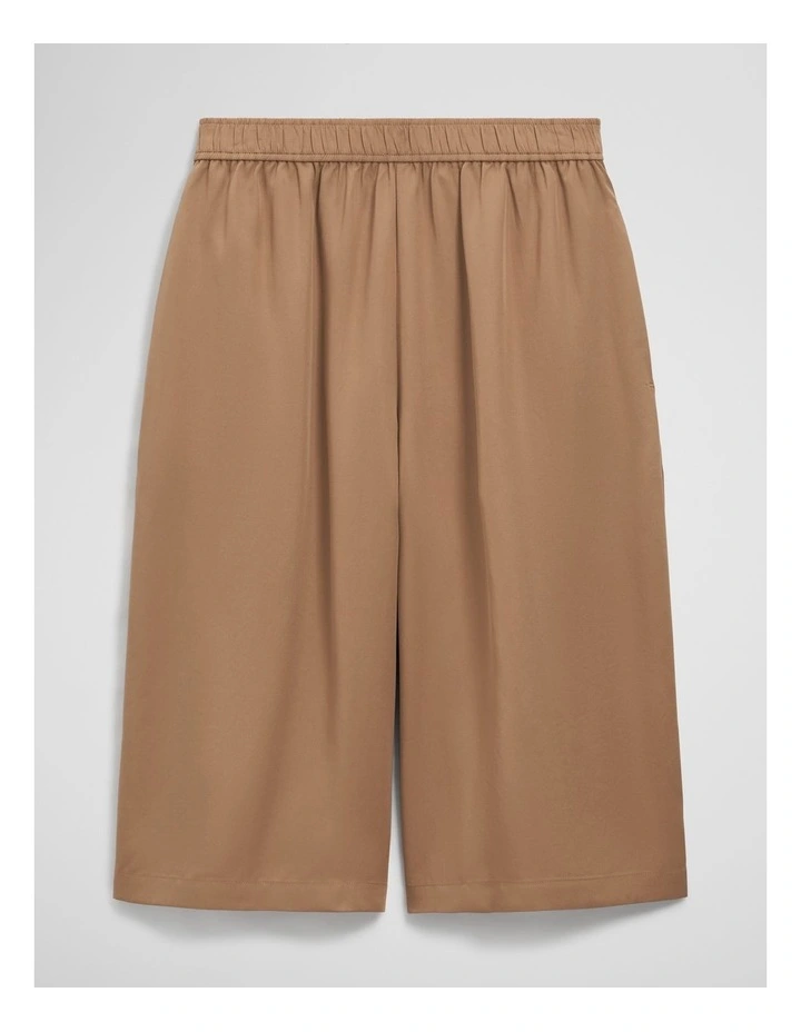 Cupro Bermuda Short in Camel image 2
