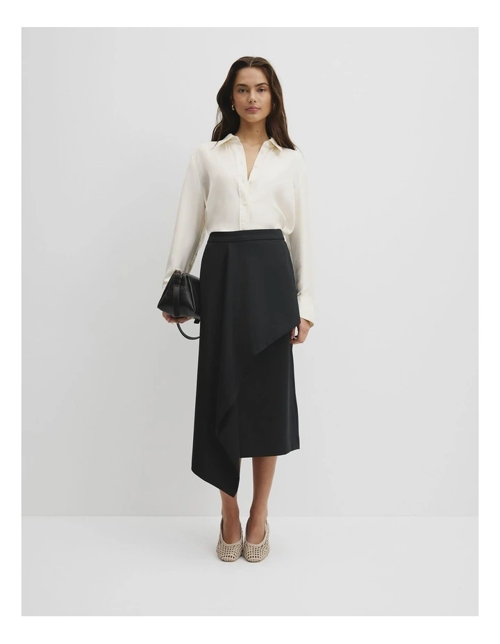 Suit Midi Skirt in Black image 1