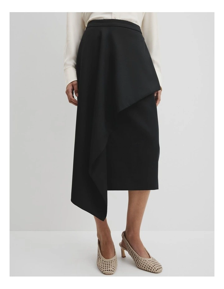 Suit Midi Skirt in Black image 3
