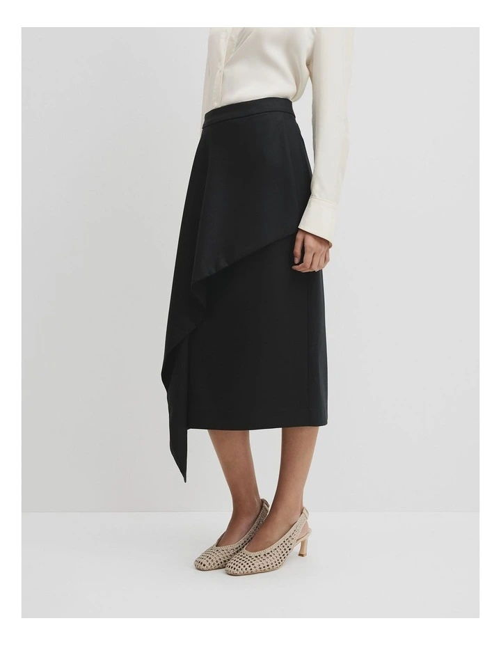 Suit Midi Skirt in Black image 4