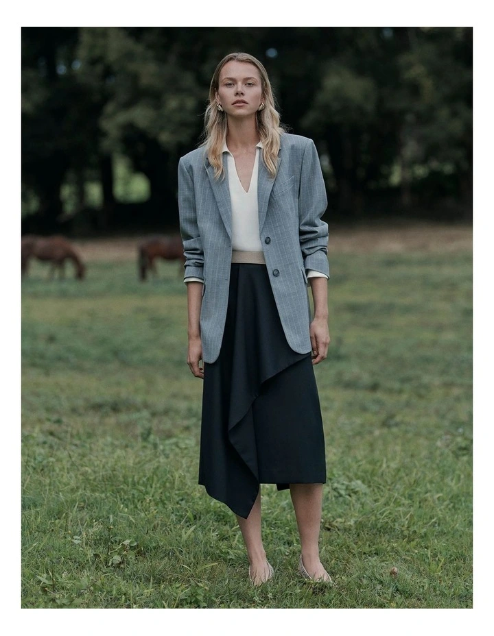 Suit Midi Skirt in Black image 6