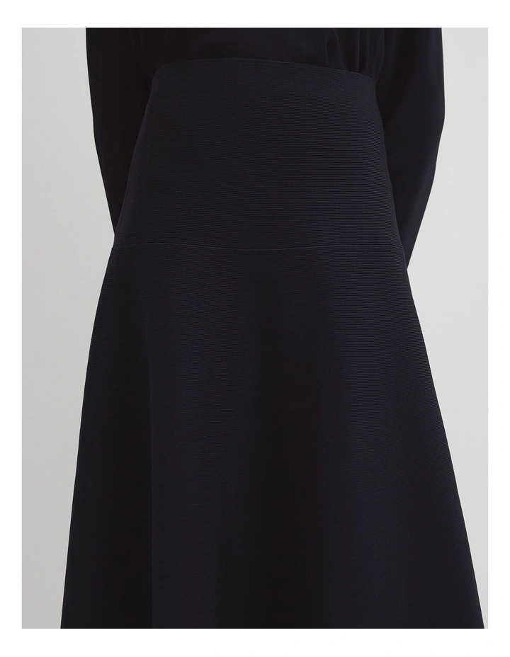 Fluted Knit Midi Skirt in Twilight image 3