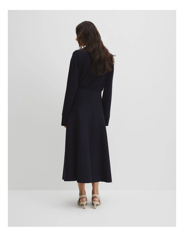 Fluted Knit Midi Skirt in Twilight image 5