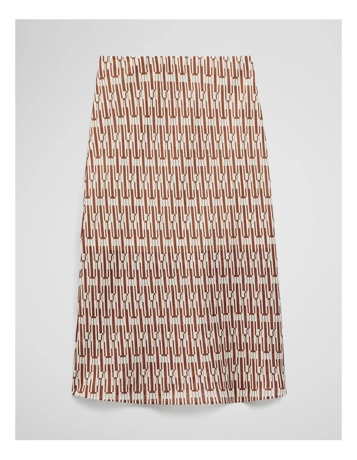 Print Bias Midi Skirt in Interlock Print image 2