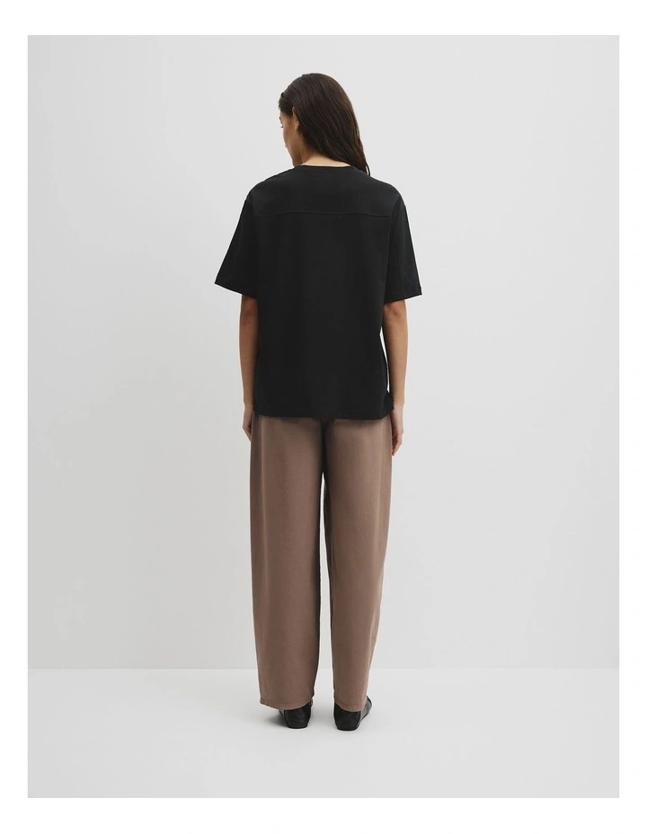 Australian Cotton Cr T-shirt in Black image 5