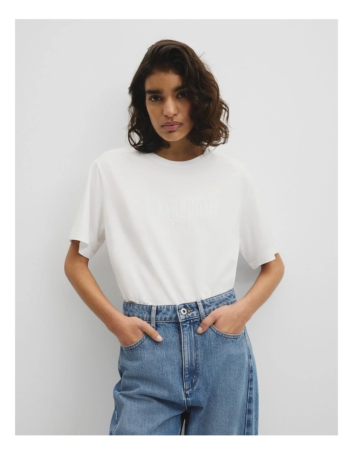 Australian Cotton Cr T-shirt in White image 1