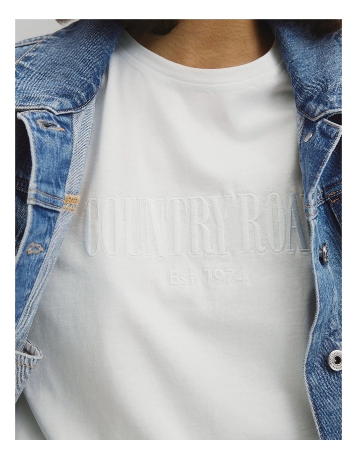 Australian Cotton Cr T-shirt in White image 3