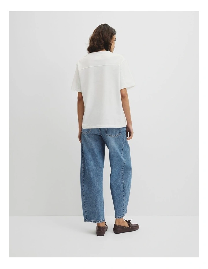 Australian Cotton Cr T-shirt in White image 5